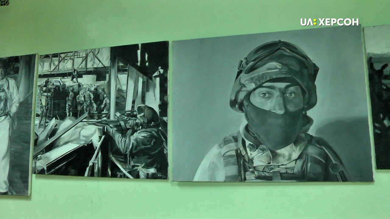 У Херсоні відкрилась виставка військового художника Олега Дробоцького (ВІДЕО)
